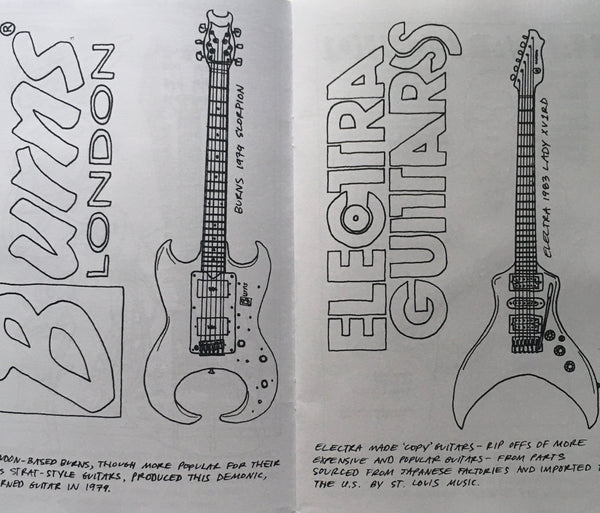 "Heavy Electric" Coloring Book Zine (Guitars 1979-1989) by Rebecca V.-Flores