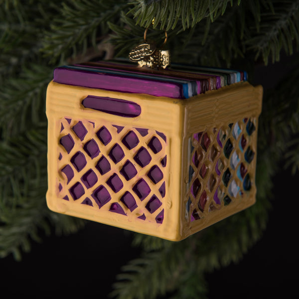 Record Crate Ornament