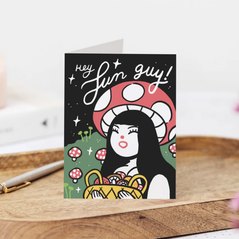 "Hey Fun Guy!" (Blank) Greeting Card