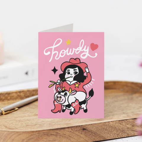 "Howdy" (Blank) Greeting Card