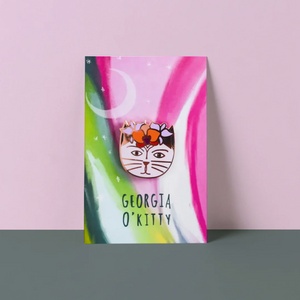 "Georgia O'Kitty" Cat Artist Pin