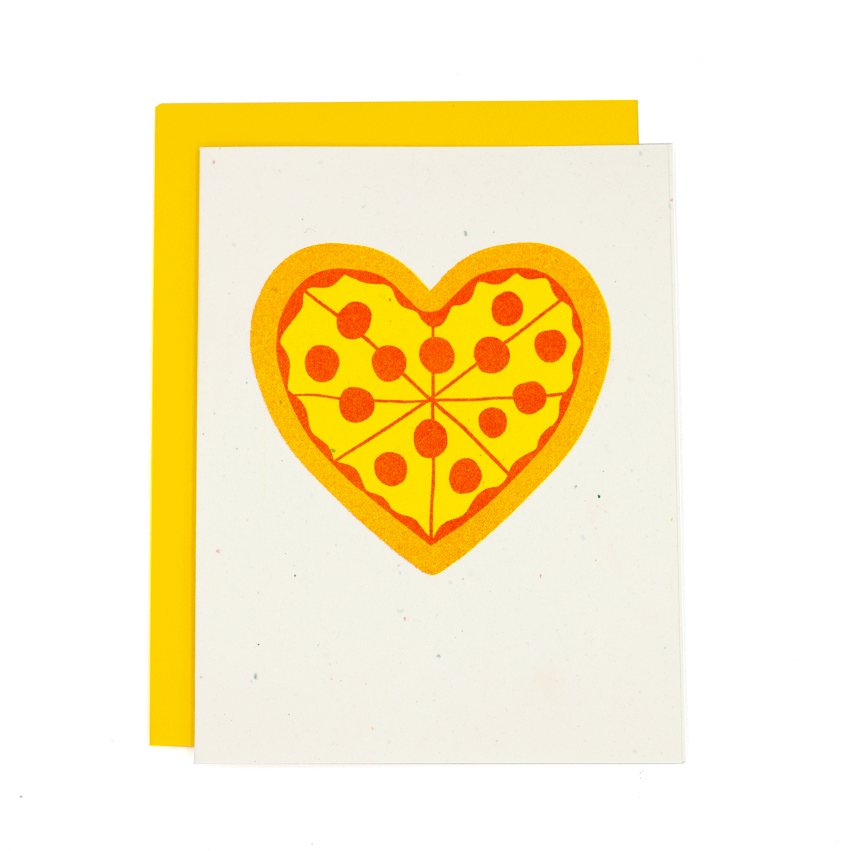 "Pizza My Heart" Risograph (Blank Inside) Greeting Card