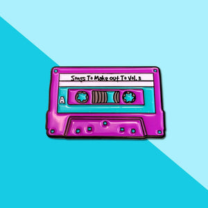 "Songs to Make Out To" Mixtape Cassette Enamel Pin