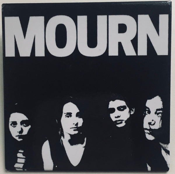 Mourn, "Mourn" LP and "Otitis" Single and Pin Bundle pack. Poster (pin) image. Captured Tracks. Catalan punk.