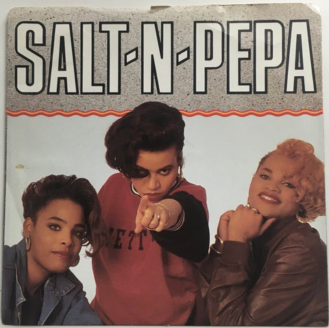 Salt-N-Pepa, "Get Up Everybody" Single (1988). Front cover image. Hip-hop, rap, pop, dance.
