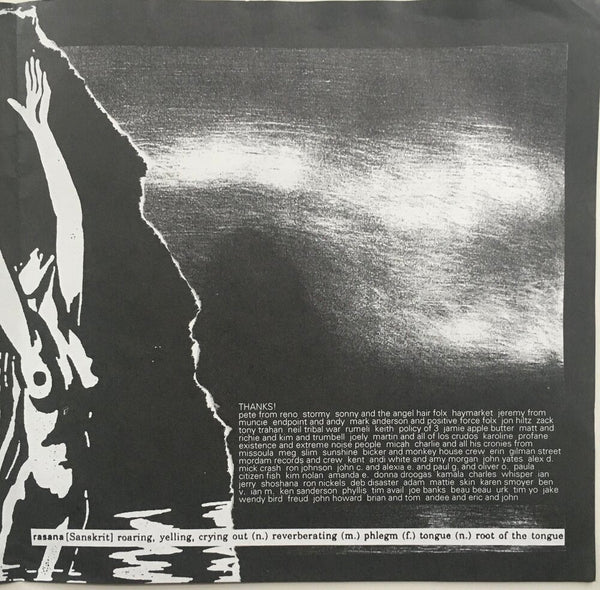 Spitboy, "Rasana" Single EP and Zine (1995). Zine image. Hardcore punk, anarcho-punk, punk rock. 