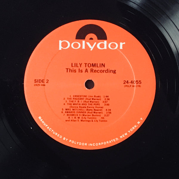 Lily Tomlin "This Is A Recording" LP (1971)