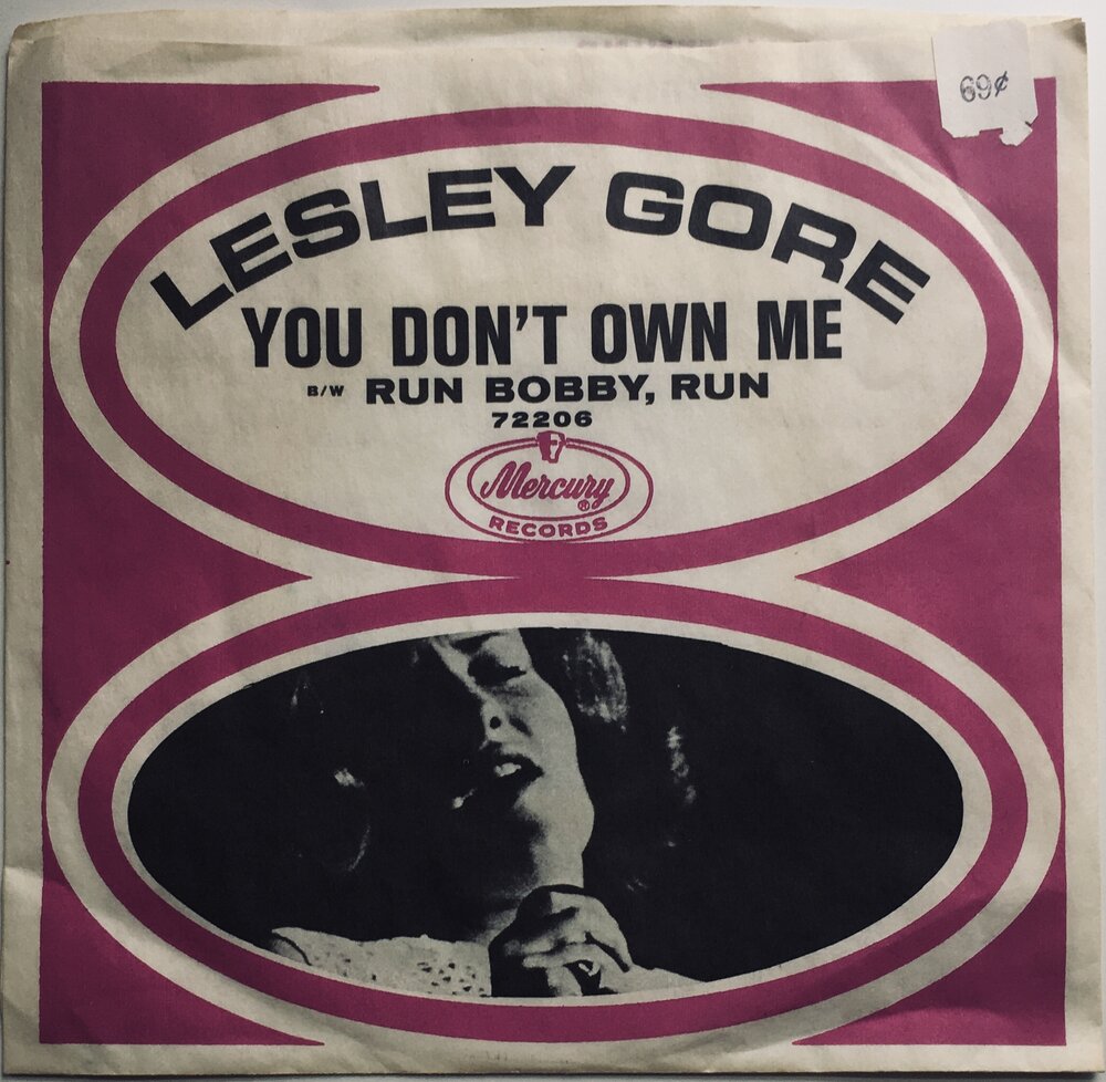 Lesley Gore, "You Don't Own Me" Single (1965). Front cover image. 50's/60's pop from Gore.