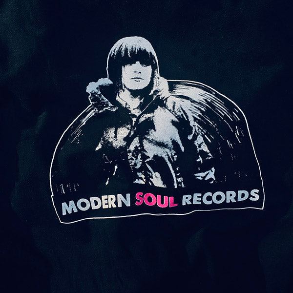 Modern Soul Records, Logo on Black T-Shirt, Awesome Dudes Printing, 2020.