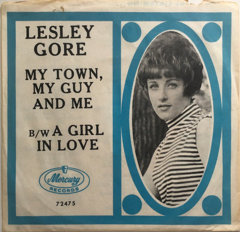 Lesley Gore, "My Town, My Guy and Me" Single (1965). Front cover image. 50's/60's pop from Gore.