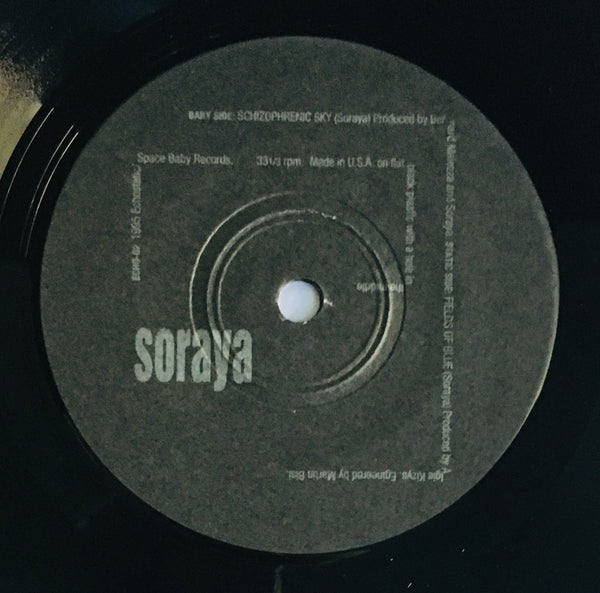 Chainsaw Kittens and Soraya, "Lazy Little Dove" Split Double Single (1996). Record label sticker (Soraya 7") image. Power-pop, pop, garage and psychedelia.