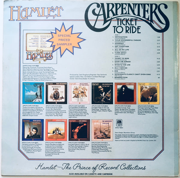 Carpenters "Ticket To Ride" LP (1969)