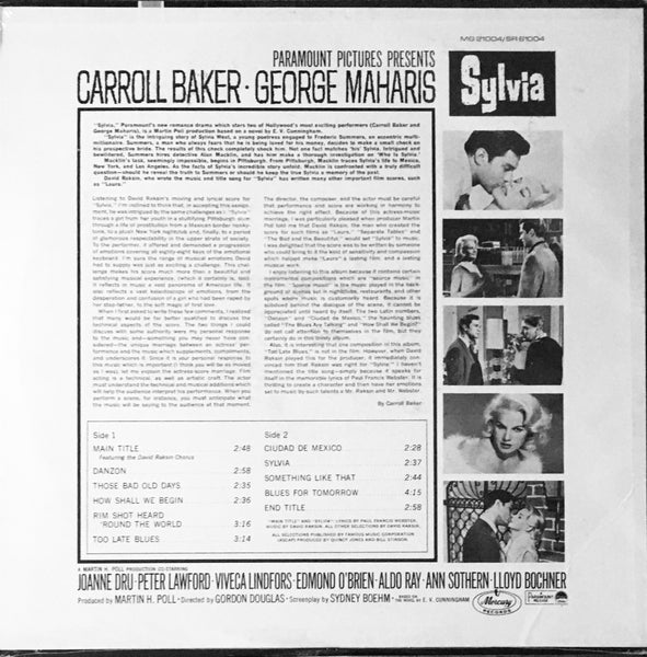 David Raksin Orchestra - "Sylvia" Movie Soundtrack LP (1965)