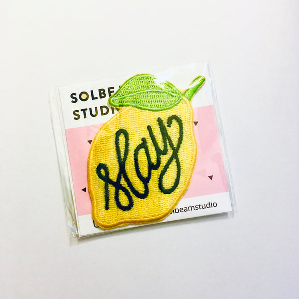 Solbeam "Slay" Lemon Embroidered Patch