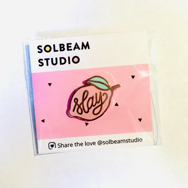 Solbeam "Slay" Pink Lemon Pin