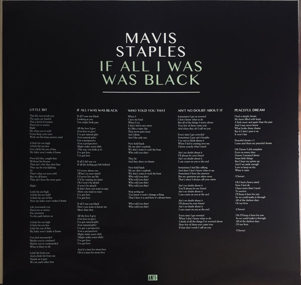 Mavis Staples "If All I Was Was Black" LP (2017)