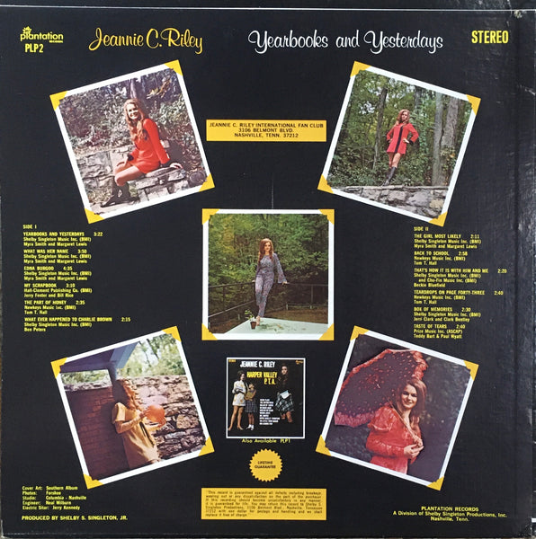 Jeannie C. Riley "Yearbooks and Yesterdays" LP (1969)