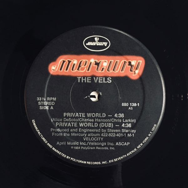 The Vels "Private World" Single LP (1984)