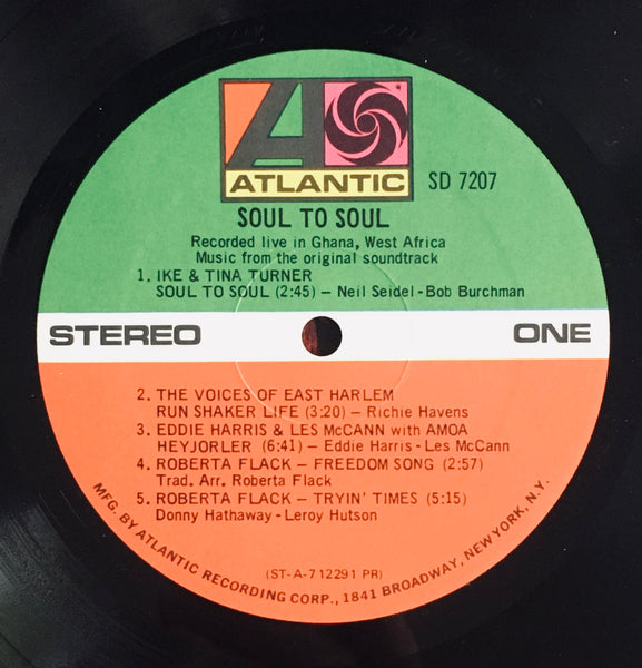 Various "Soul to Soul (Music from the Original Soundtrack)" LP (1971)