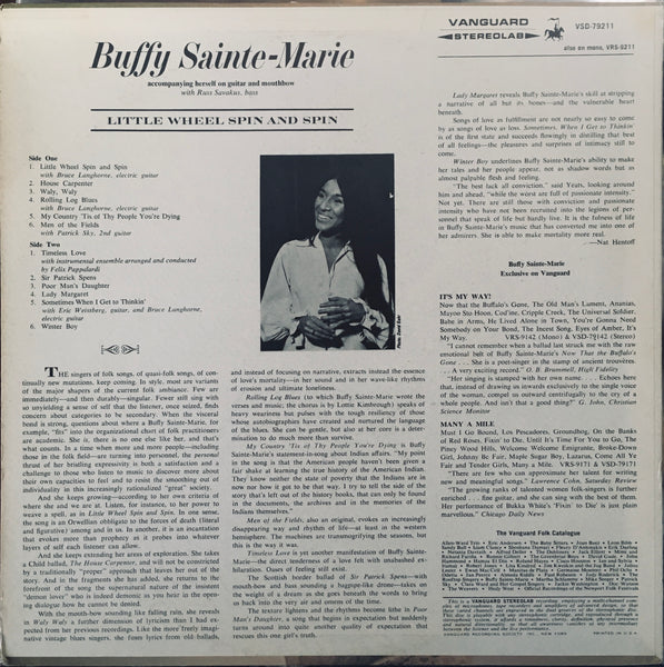 Buffy Sainte-Marie "Little Wheel Spin and Spin" LP (1966)