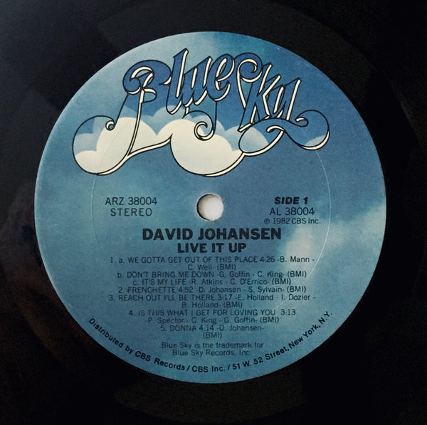 David Johansen "Live It Up" LP (1982)