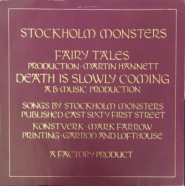 Stockholm Monsters "Fairy Tales" Single (1982)