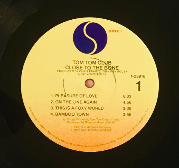Tom Tom Club "Close To The Bone" LP (1983)