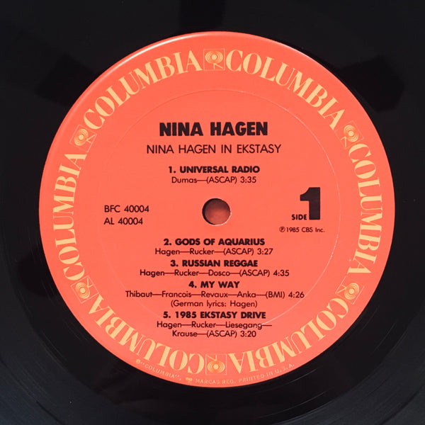 Nina Hagen "In Ekstasy" LP (1985)