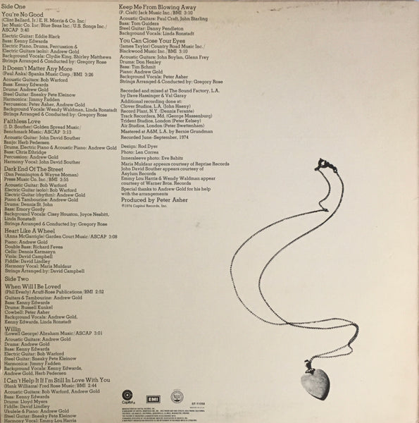 Linda Ronstadt "Heart Like A Wheel" LP (1974)
