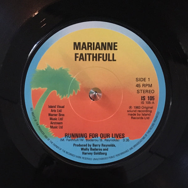 Marianne Faithfull "Running For Our Lives" Single (1983)