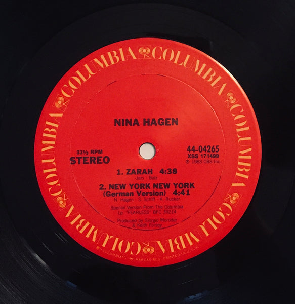 Nina Hagen "New York New York" 12" Single (1983)