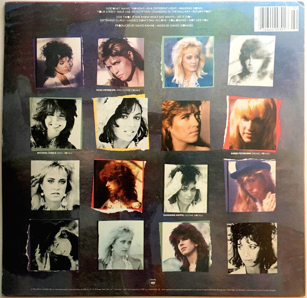 The Bangles, "Different Light" LP (1985). Back cover image. Pop-rock, power-pop.