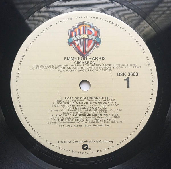 Emmylou Harris "Cimarron" LP (1981)
