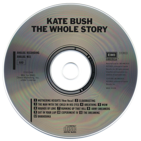 Kate Bush "The Whole Story" RE CD (1986)