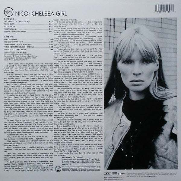 Nico "Chelsea Girl" RE LP (2017)