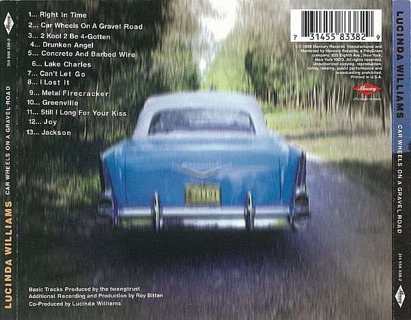 Lucinda Williams "Car Wheels On A Gravel Road" CD HDCD (1998)