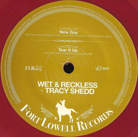 Tracy Shedd / Wet & Reckless Split Red Single (2010)