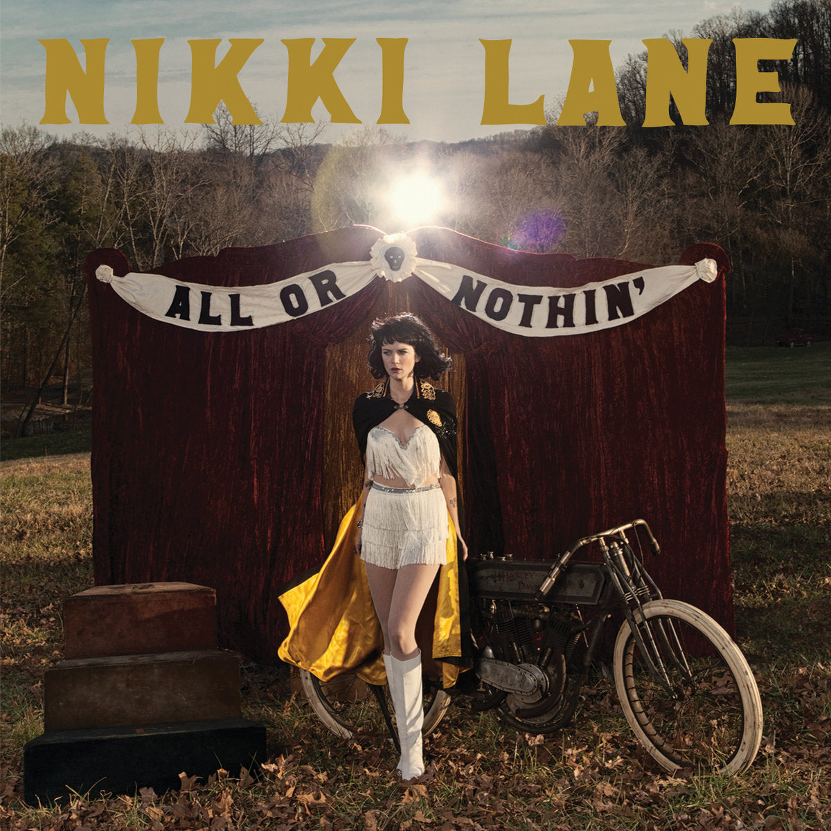 Nikki Lane "All Or Nothin'" Natural w/ Yellow + Metallic Silver RP LP (2022)