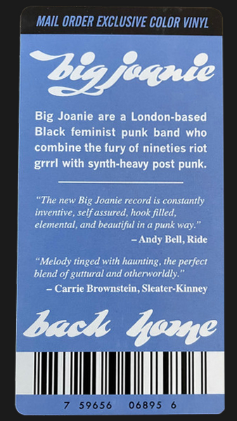 Big Joanie "Back Home" Pink Transparent Blue Red Splatter LP (2022)