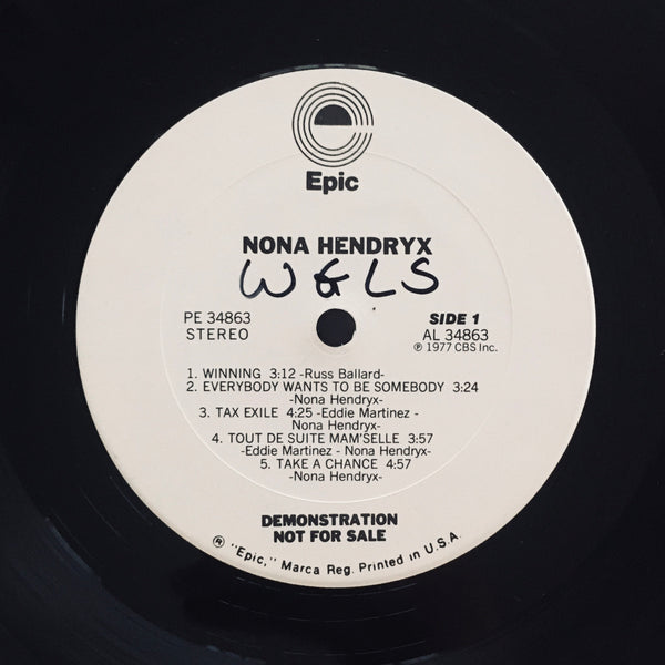 Nona Hendryx Self-Titled PR LP (1977)