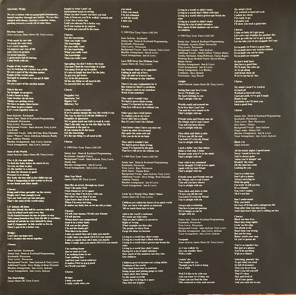 Janet Jackson “Rhythm Nation 1814” LP (1989)