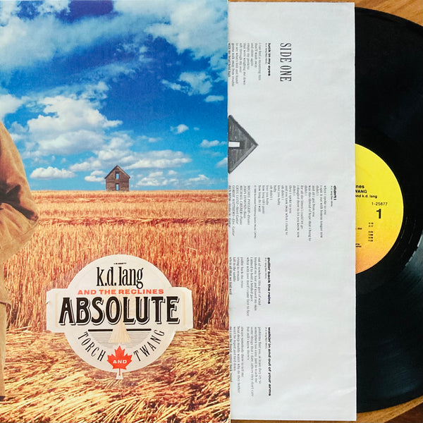 K.D. Lang & The Reclines “Absolute Torch & Twang” LP (1989)