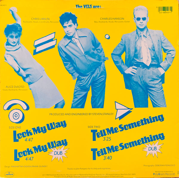 Vels "Look My Way" 12" Single (1984)