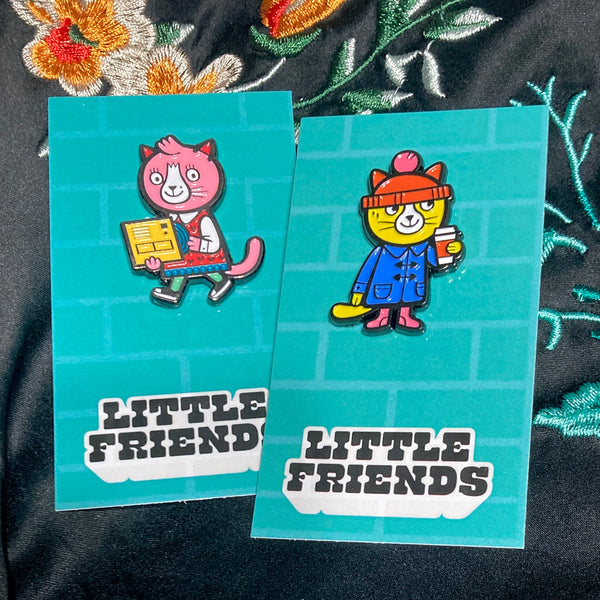 Little Friends "Tokyo Record Cat" Pin