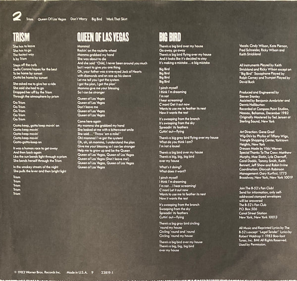 B-52’s “Whammy!” LP (1983)