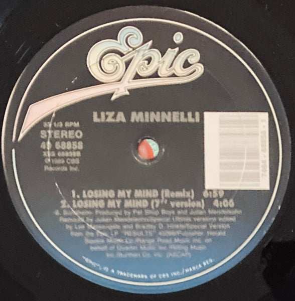Liza Minnelli "Losing My Mind" 12" Single (1989)