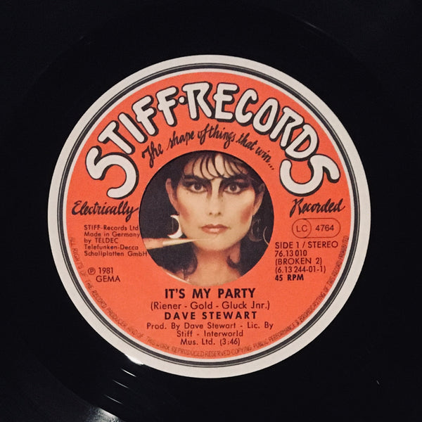 Dave Stewart and Barbara Gaskin “It’s My Party” PR Single (1981)
