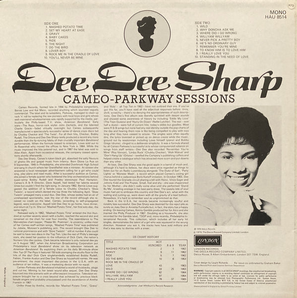 Dee Dee Sharp "Cameo Parkway Sessions" LP (1979)