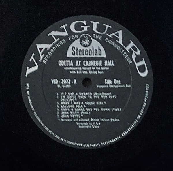 Odetta “At Carnegie Hall” LP (1960)