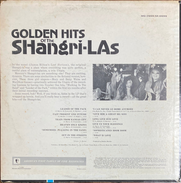 Shangri-La's "Golden Hits of The Shangri-La's" LP Comp (1966)